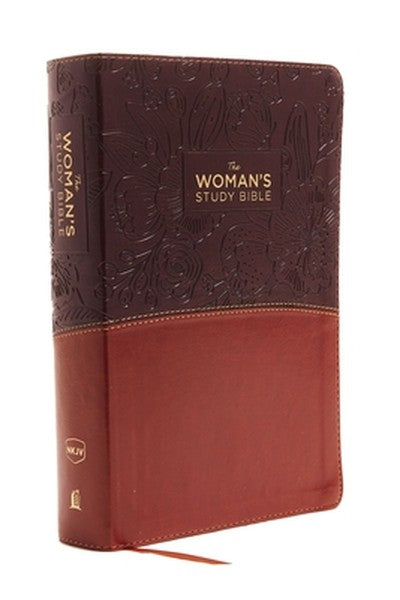 The NKJV, Woman's Study Bible, Fully Revised, Imitation Leather, Brown/Burgundy, Full-Color: Receiving God's Truth for B
