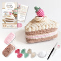 Crochet Cafe Amigurumi Kit Cake Slice: Everything You Need Is Included: 100%-Cotton Yarn, Crochet Hook, Stitch Marker, T