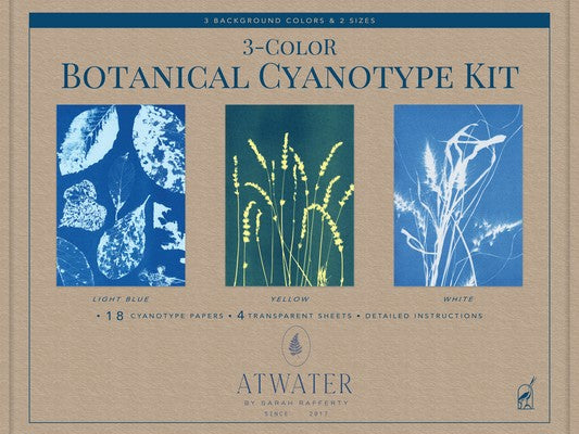 3-Color Botanical Cyanotype Kit: Beginner-Friendly Solar Printing Kit for DIY Nature Art