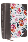 KJV, Journal the Word Bible, Cloth Over Board, Pink Floral, Red Letter Edition, Comfort Print: Reflect, Journal, or Crea