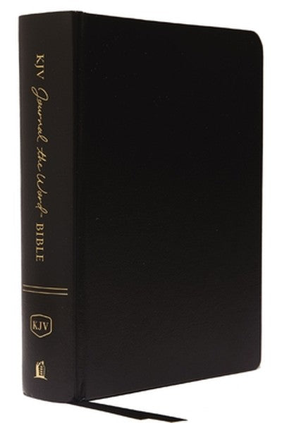 KJV, Journal the Word Bible, Hardcover, Black, Red Letter Edition, Comfort Print: Reflect, Journal, or Create Art Next t