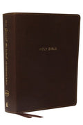 NKJV, Journal the Word Reference Bible, Imitation Leather, Brown, Red Letter Edition, Comfort Print: Let Scripture Expla