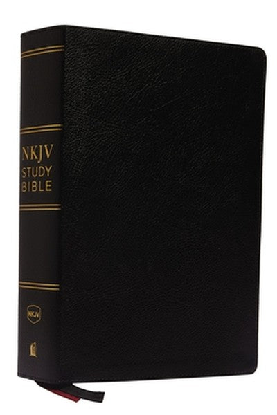 NKJV Study Bible, Premium Bonded Leather, Black, Red Letter Edition, Comfort Print: The Complete Resource for Studying G