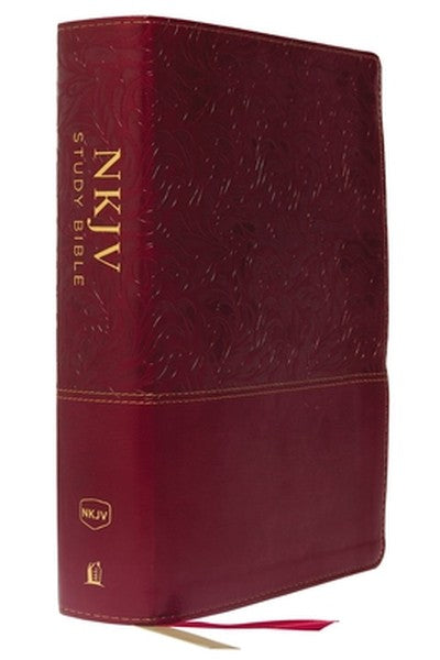 NKJV Study Bible, Imitation Leather, Red, Full-Color, Red Letter Edition, Comfort Print: The Complete Resource for Study