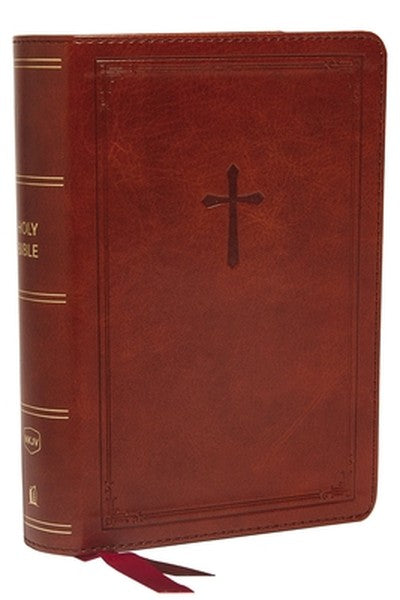 Nkjv, Reference Bible, Compact, Leathersoft, Brown, Red Letter Edition, Comfort Print: Holy Bible, New King James Versio