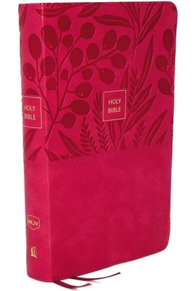 Nkjv, Reference Bible, Personal Size Large Print, Leathersoft, Pink, Red Letter Edition, Comfort Print: Holy Bible, New 