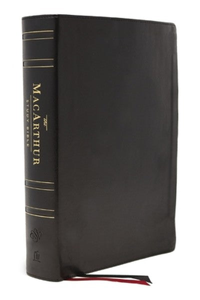 Esv, MacArthur Study Bible, Black Genuine Leather, Thumb Indexed: Unleashing God's Truth One Verse at a Time (Holy Bible