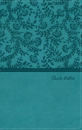 Rvr60, Santa Biblia, Tierra Santa, Letra Grande, Leathersoft, Turquesa, Con Cierre, Palabras de Jesús En Rojo, Comfort P