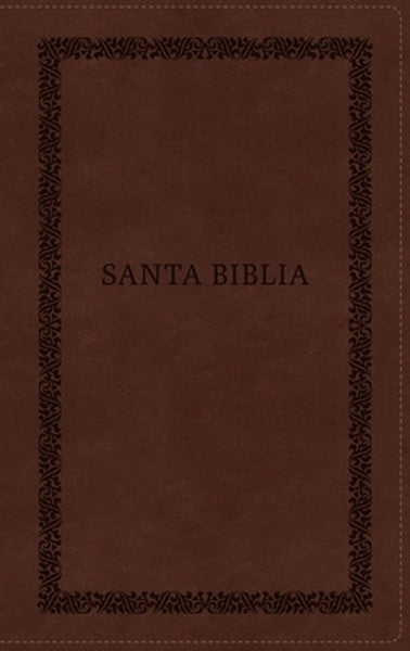 Rvr60, Santa Biblia, Tierra Santa, Letra Grande, Leathersoft, Café, Con Cierre, Palabras de Jesús En Rojo, Comfort Print