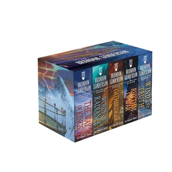 Stormlight Archive Mass Market Boxed Set 1-5: The Way of Kings, Words of Radiance, Oathbringer, Rhythm of War, Wind and 