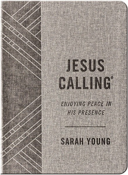 Jesus Calling, Textured Gray Leathersoft, with Full Scriptures: Enjoying Peace in His Presence (a 365-Day Devotional)