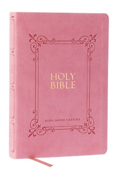 KJV Holy Bible: Large Print with 53,000 Center-Column Cross References, Pink Leathersoft, Red Letter, Comfort Print: Kin