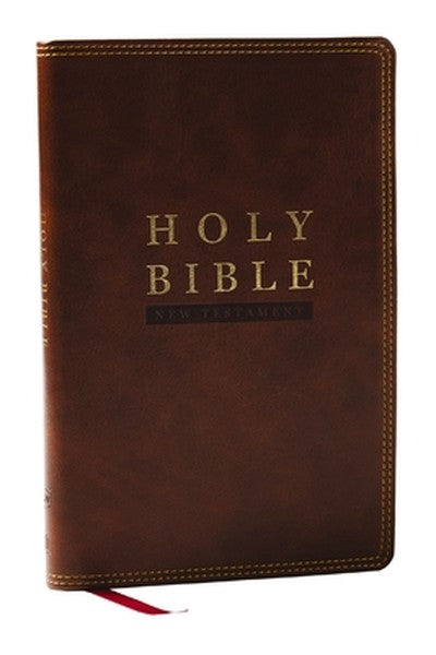 NKJV Super Giant Print New Testament, Brown Leathersoft, Red Letter, Comfort Print