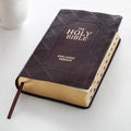 KJV Giant Print Lux-Leather Pattern Dark Brown