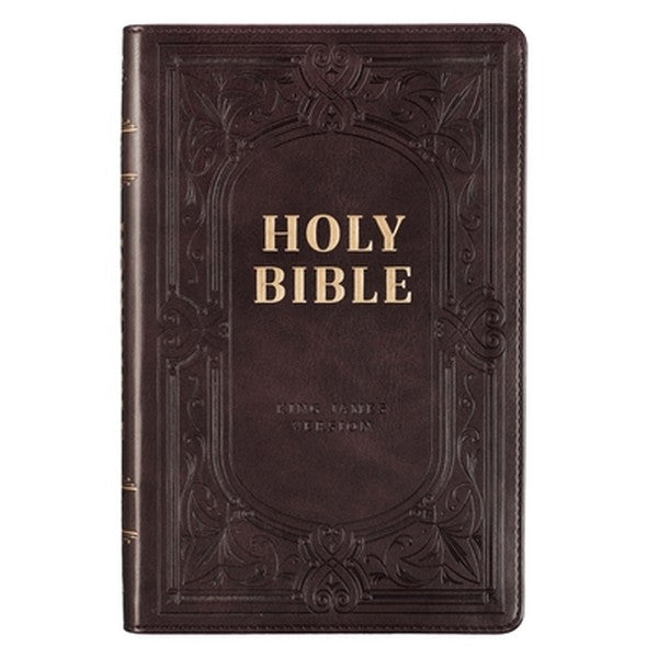 KJV Bible Deluxe Gift (Faux Leather, Dark Brown)