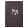 KJV Bible Giant Print Full-Size (Faux Leather, Dark Brown)