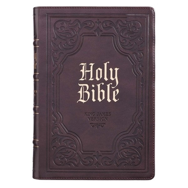 KJV Bible Giant Print Full-Size (Faux Leather, Dark Brown)