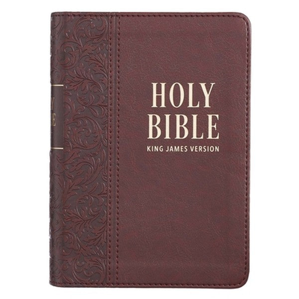 KJV Bible Compact Large Print (Faux Leather, Medium Brown)