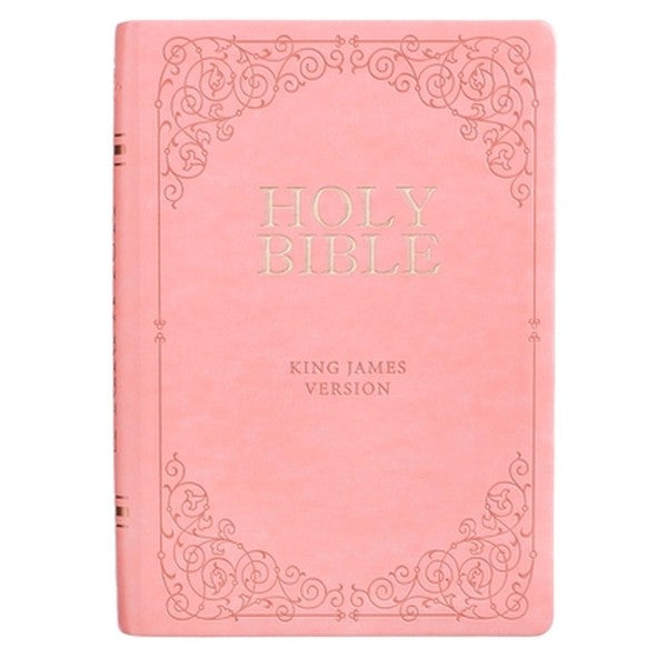 KJV Bible Giant Print Full-Size Faux Leather, Pink)