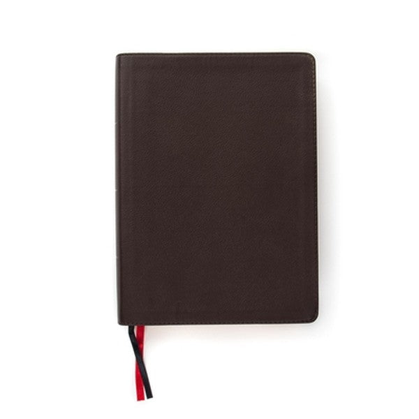 CSB Study Bible, Brown Genuine Leather, Indexed: Red Letter, Study Notes and Commentary, Illustrations, Ribbon Marker, S