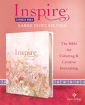 Inspire Catholic Bible NLT Large Print (Leatherlike, Pink Fields with Rose Gold): The Bible for Coloring & Creative Jour