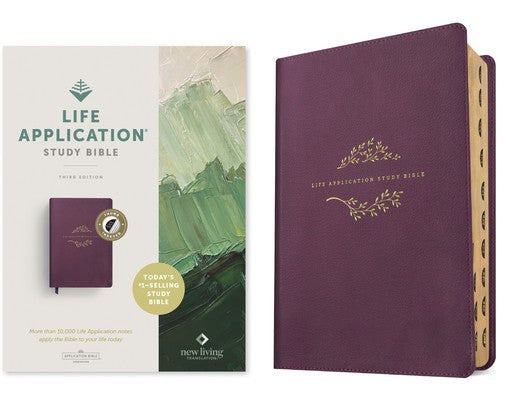NLT Life Application Study Bible, Third Edition (Leatherlike, Purple, Indexed, Red Letter)