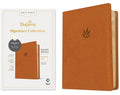 NLT Personal Size Giant Print Bible, Dayspring Signature Collection, Filament Enabled (Leatherlike, Classic Tan, Red Let