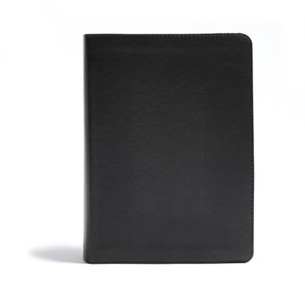 CSB He Reads Truth Bible, Black Leathertouch: Black Letter, Wide Margins, Notetaking Space, Reading Plans, Sewn Binding,