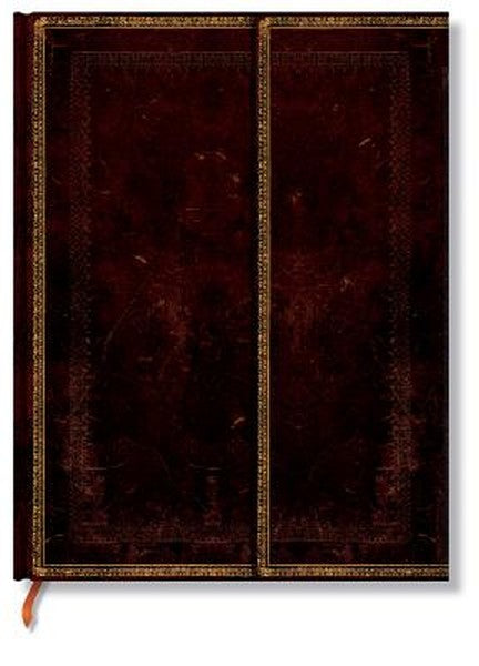 Black Moroccan Ultra Lined Hardcover Journal, 144pg, 120gsm by Paperblanks (Old Leather Collection)