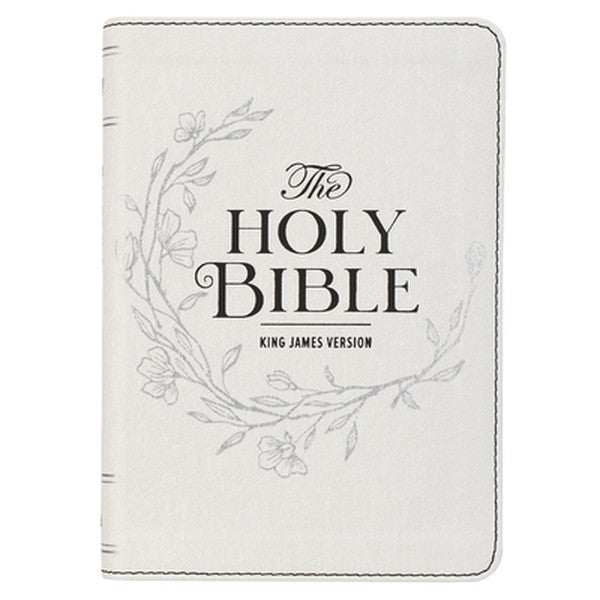 KJV Bible Compact Large Print (Faux Leather, White)