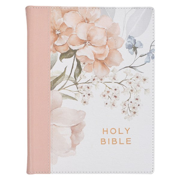 KJV Note-Taking Bible (Faux Leather Hardcover, Pink Floral Printed)