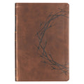KJV Bible Giant Print Full-Size (Faux Leather, Crown of Thorns, Brown)