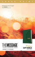 The Message Deluxe Gift Bible, Large Print (Leather-Look, Green): The Bible in Contemporary Language
