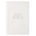 KJV Bible Thinline Large Print (Faux Leather, White)