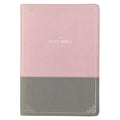 KJV Bible Super Giant Print (Faux Leather, Pink/Gray)