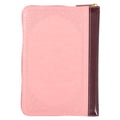 KJV Bible Compact (Faux Leather, Pink/Burgundy W/Zipper)