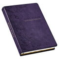 KJV Bible Thinline Large Print (Faux Leather, Purple Floral)