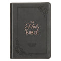 KJV Bible Compact Large Print (Faux Leather, Gray)