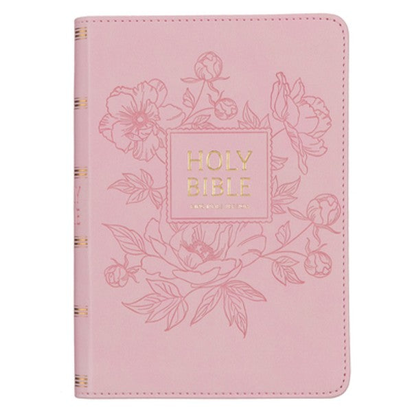 KJV Bible Compact Large Print (Faux Leather, Pink)