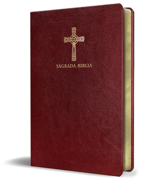 Biblia Católica En Español. Símil Piel Vinotinto, Tamaño Compacto / Catholic Bible. Spanish-Language, Leathersoft, Wine,