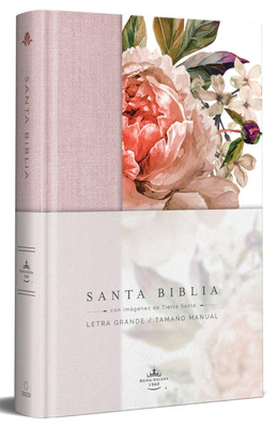 Biblia Reina Valera 1960 Letra Grande. Tapa Dura, Tela Rosada Con Flores, Tamaño Manual / Bible Rvr 1960. Handy Size, La