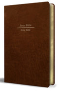 Biblia Bilingüe Reina Valera 1960/ESV Tamaño Grande Piel Marrón / Bilingual Bible Rvr60/English Standard Large Size Larg