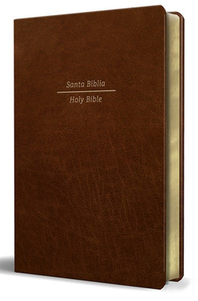 Biblia Bilingüe Reina Valera 1960/ESV Tamaño Grande Piel Marrón / Bilingual Bible Rvr60/English Standard Large Size Larg