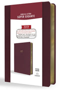 Biblia Reina Valera Letra Súper Gigante, Símil Piel Vinotinto / Spanish Bible Reina Valera Super Giant Print, Burgundy L