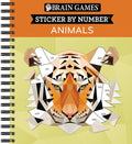 Brain Games - Sticker by Number: Animals - 2 Books in 1 (42 Images to Sticker)