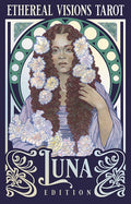 Ethereal Visions Tarot Luna Edition: Elegant 80-Card Art Nouveau Tarot Deck, Iridescent Silver Foil Stamping, Full-Color
