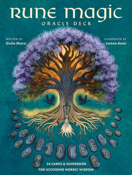 Rune Magic Oracle Deck: Colorful 24-Card Oracle Deck with Norse Symbols, 112-Page Illustrated Guidebook Explores Runes, 