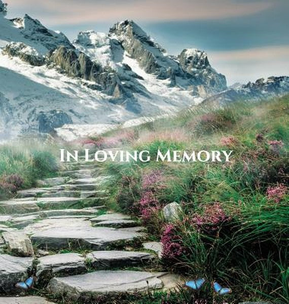 Funeral Guest Book, "In Loving Memory", Memorial Service Guest Book, Condolence Book, Remembrance Book for Funerals or W