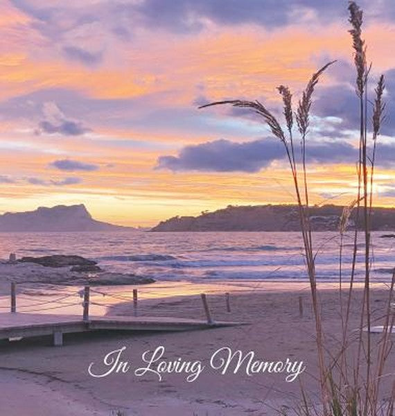 Funeral Guest Book, "In Loving Memory" Memorial Service Guest Book, Condolence Book, Remembrance Book for Funerals or Wa