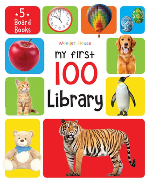 My First 100 Library: Boxset of 5 Early Learning Board Books for Kids/Children (Homeschool / Preschool / Baby/Toddler)